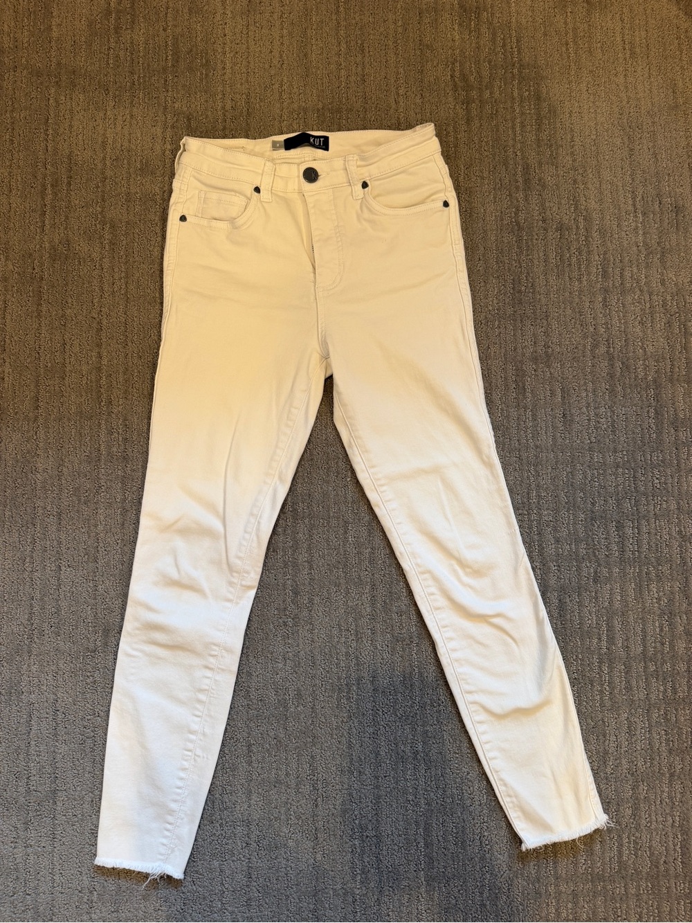 Kut from the Kloth White Skinny Jeans Size 0